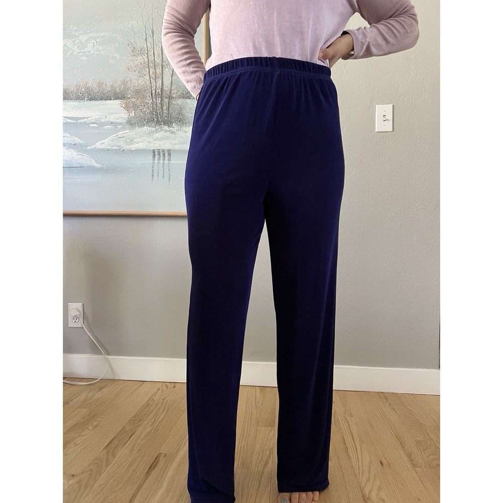 JOSTAR ACETATE Spandex SLINKY Knit DRESS PANTS Royal Blue M Medium Straight Leg - Picture 11 of 11